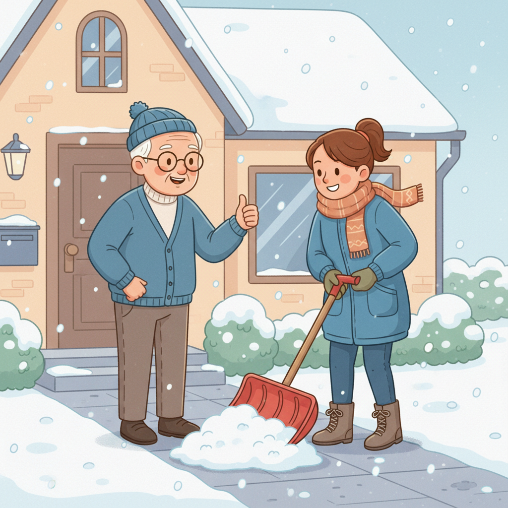 Wir räumen Schnee und streuen Wege – für sichere Zugänge und einen verlässlichen Alltag Ihrer Angehörigen.