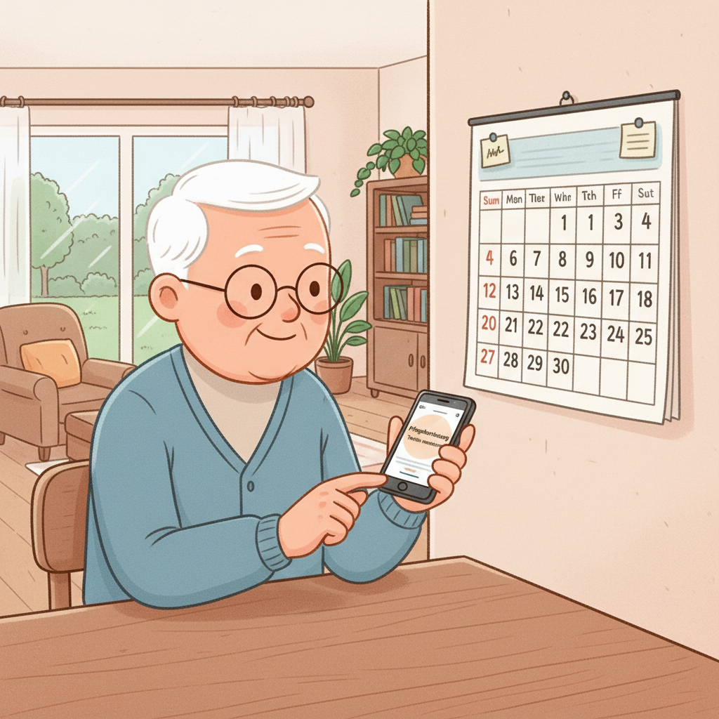 Freundliche Hilfe beim Haushalt in einer hellen Wohnung